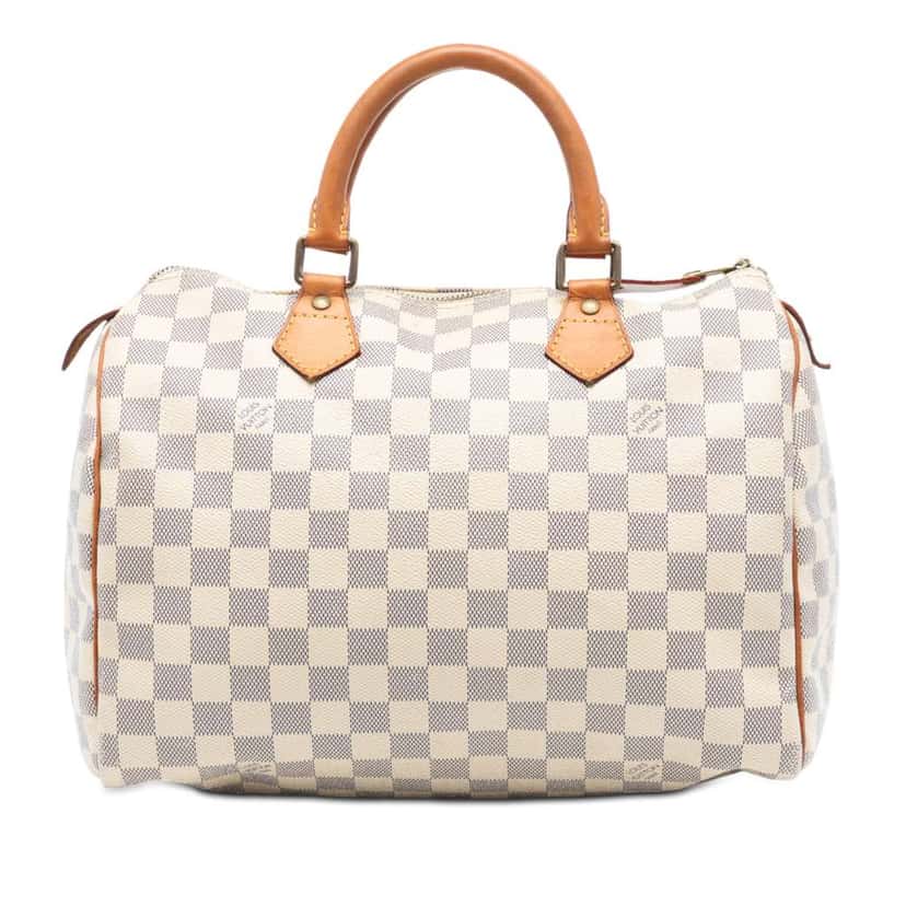 Louis Vuitton Damier Azur Speedy 30 White Very good condition - Front View