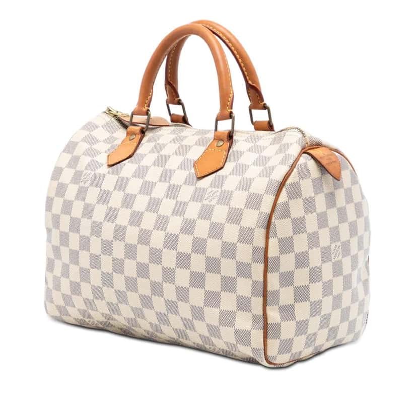 Louis Vuitton Damier Azur Speedy 30 White Very good condition - Back View