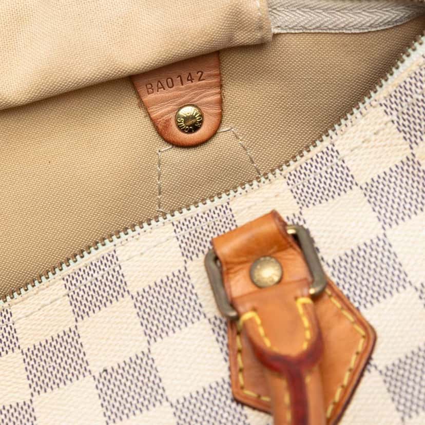 Louis Vuitton Damier Azur Speedy 30 White Very good condition - Box View