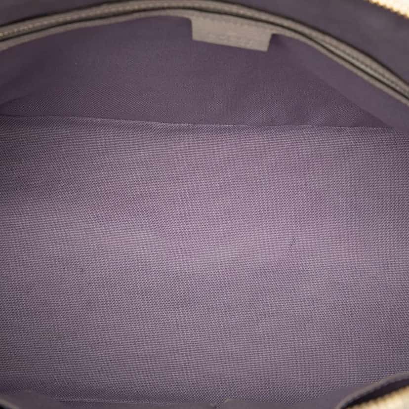 Gucci Large Leather Floral Print Nice Dome Satchel White Leather Good condition - Model View