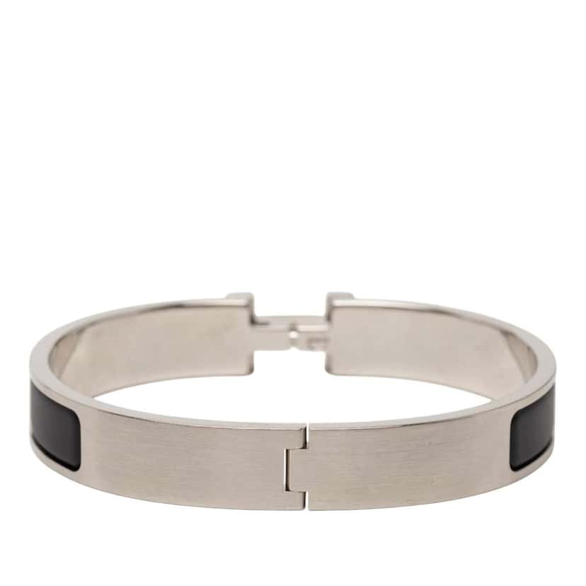 Hermès Narrow Enamel Clic H Bracelet GM Black Good condition - Inside View