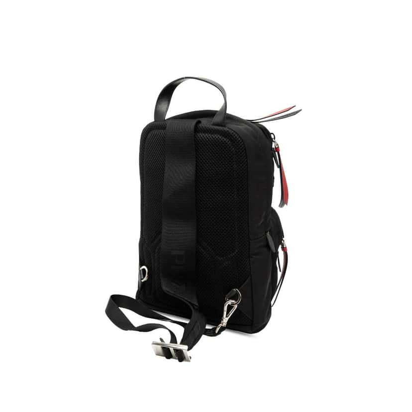 Prada Tessuto Robot Fluo Sling Backpack Black Good condition - Back View