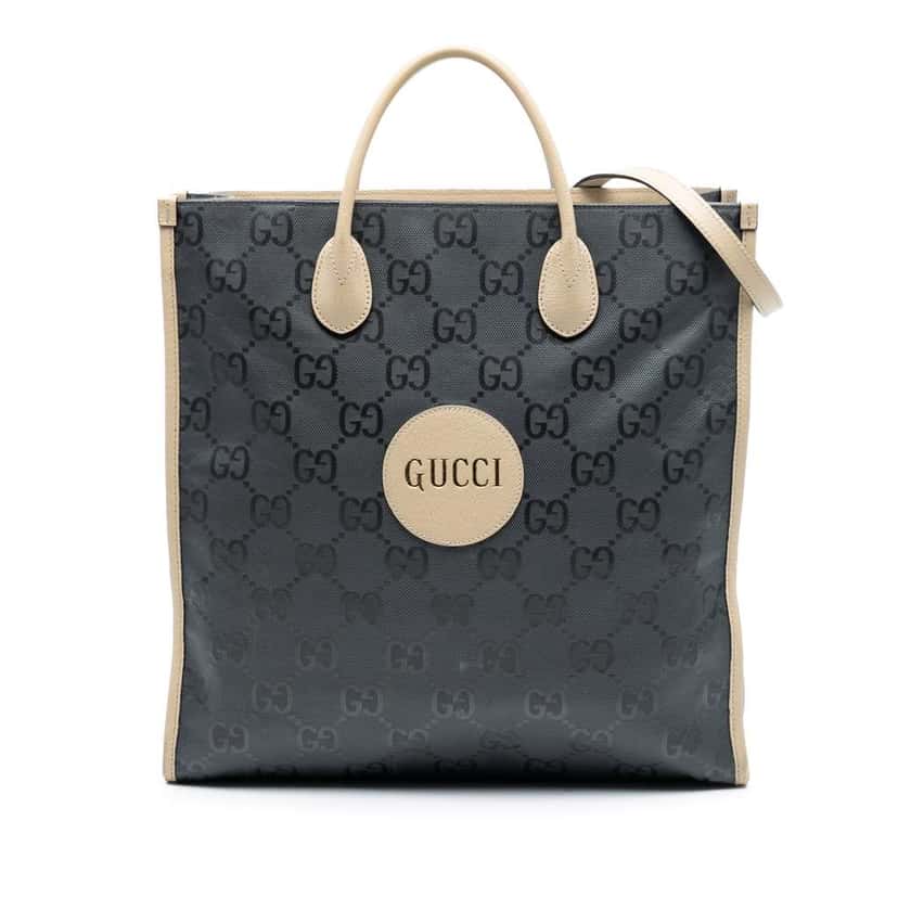 Gucci Medium GG Nylon Off the Grid Convertible Tote Grey Very good condition - Front View