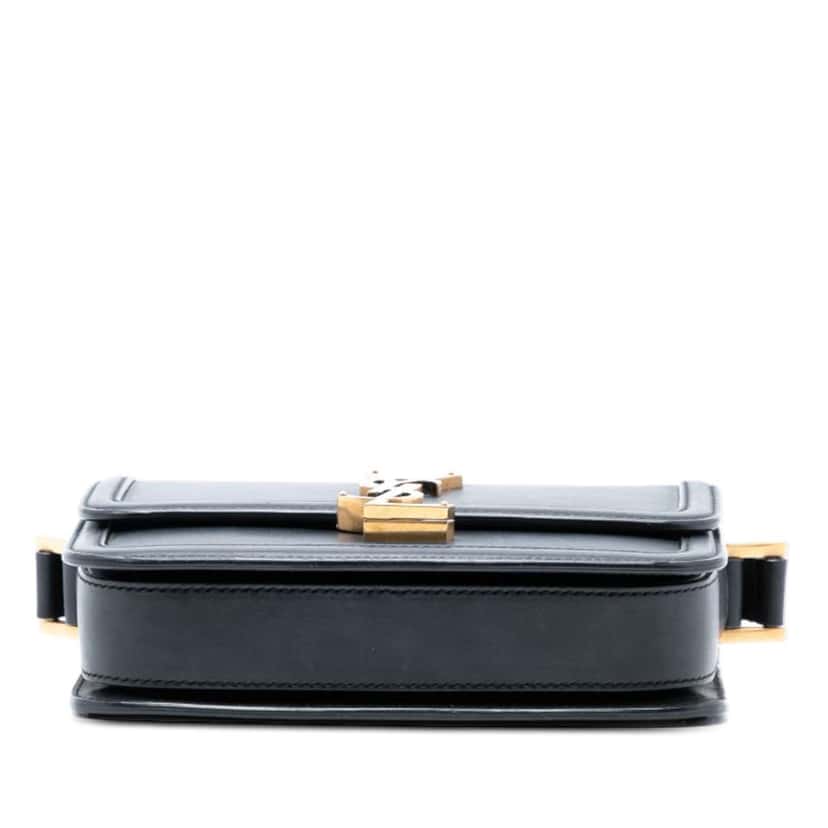 Saint Laurent Small Calfskin Solferino Satchel In Box Black Leather Very good condition - Inside View