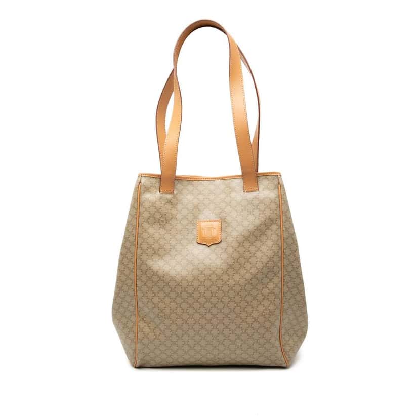 Celine Macadam Coated Canvas Tote Brown Canvas Very good condition - Front View