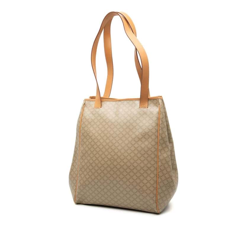 Celine Macadam Coated Canvas Tote Brown Canvas Very good condition - Back View