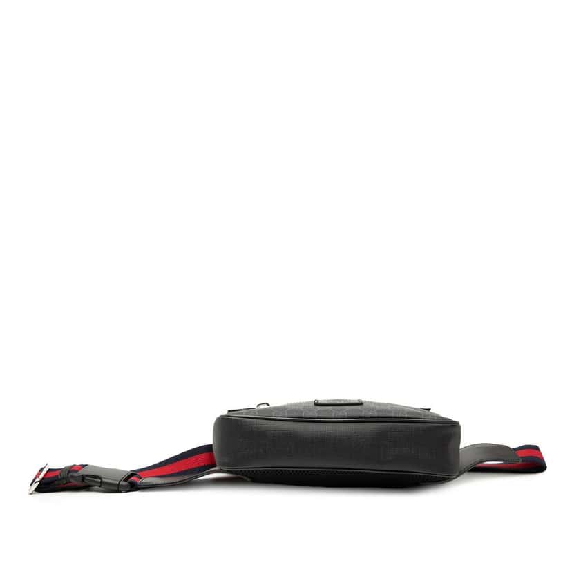 Gucci GG Supreme Web Belt Bag Black Canvas Good condition - Inside View