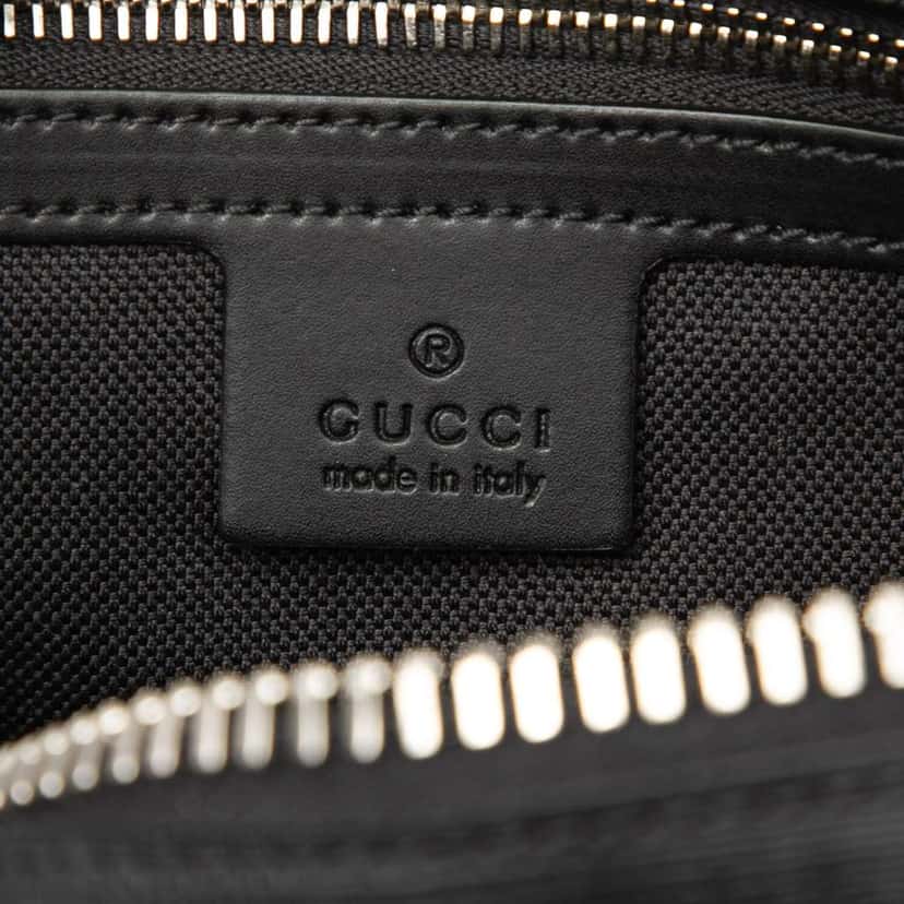 Gucci GG Supreme Web Belt Bag Black Canvas Good condition - Box View