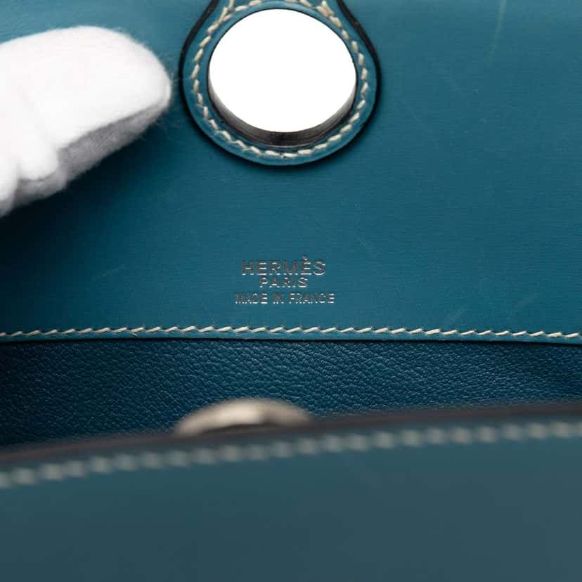 Hermès Box Calf Dalvy 30 Blue Leather Good condition - Box View