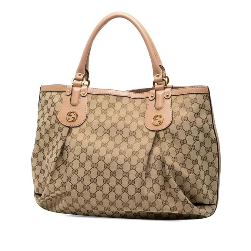 Gucci Large GG Canvas Scarlett Tote Brown Canvas Very good condition - Back View