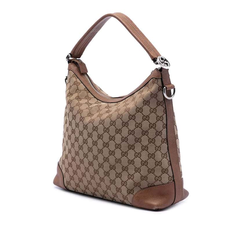 Gucci Small GG Canvas Miss GG Hobo Brown Canvas Good condition - Back View