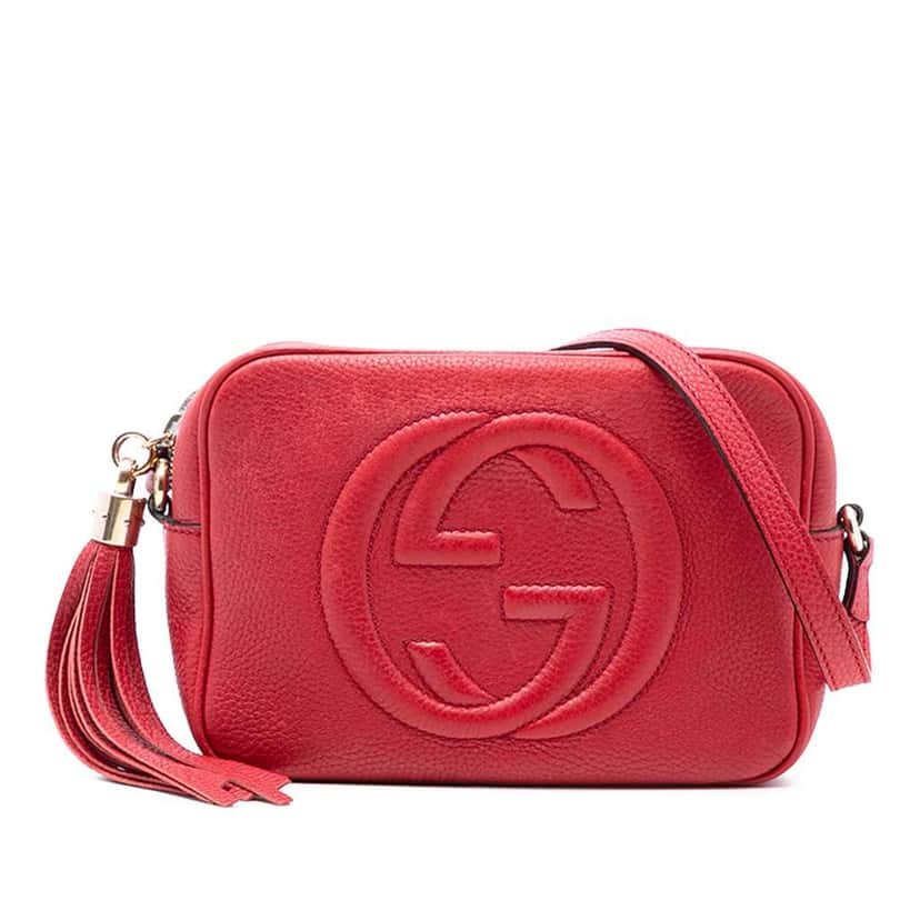 Gucci Leather Soho Disco Crossbody Red Leather Very good condition - Front View