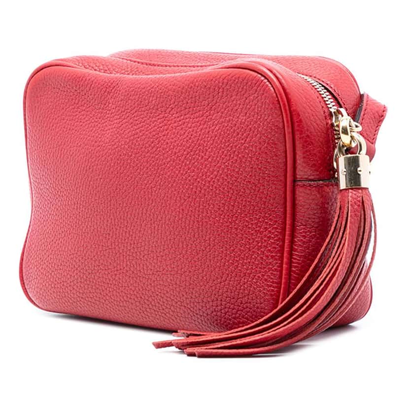 Gucci Leather Soho Disco Crossbody Red Leather Very good condition - Back View