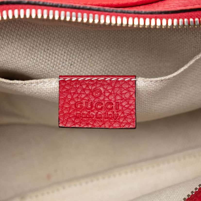 Gucci Leather Soho Disco Crossbody Red Leather Very good condition - Box View