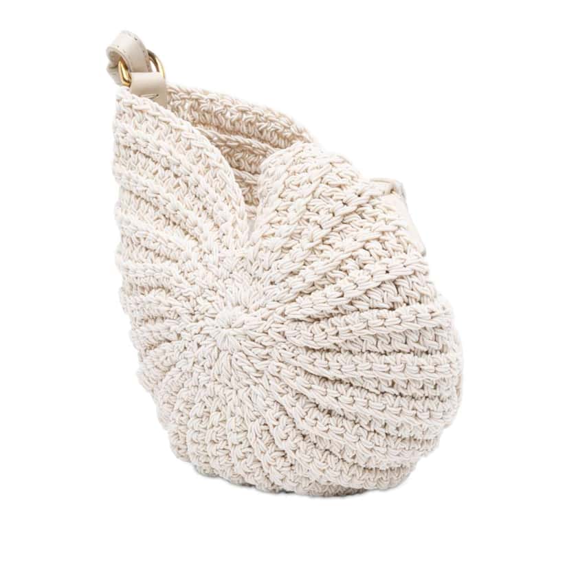 Chloé Crochet Sea Treasures Crossbody White Wool Good condition - Back View