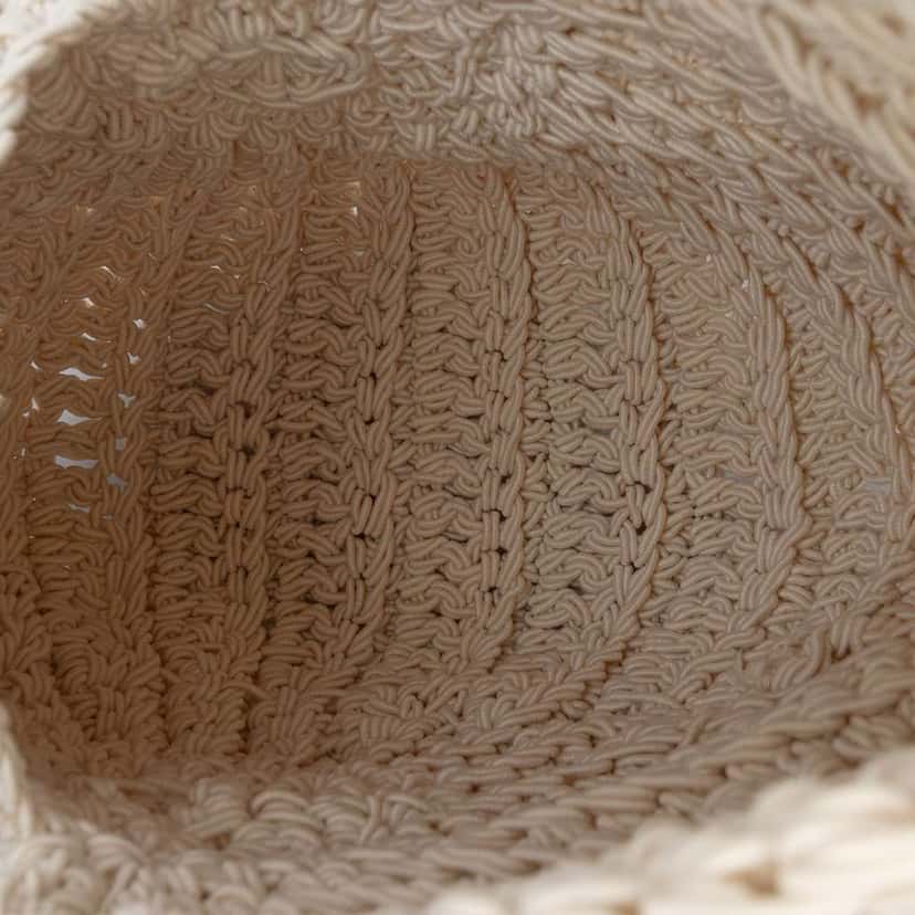 Chloé Crochet Sea Treasures Crossbody White Wool Good condition - Model View