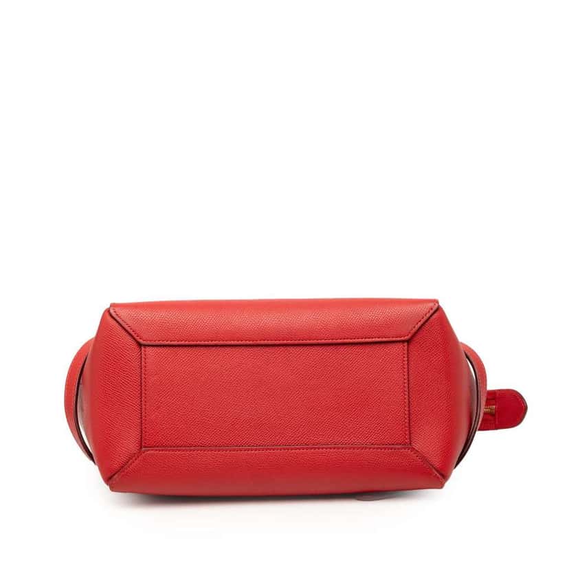 Celine Micro Grained Calfskin Belt Bag Red Leather Very good condition - Inside View