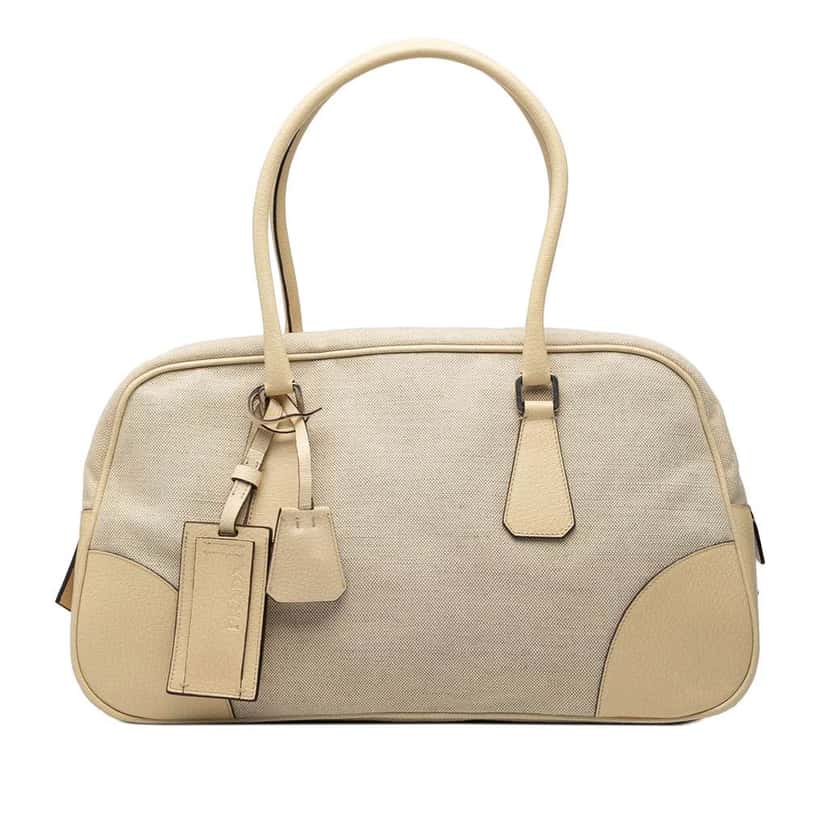 Prada Canvas Shoulder Bag Brown Canvas Very good condition - Front View