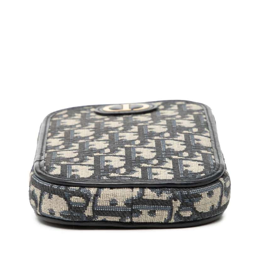 Dior Oblique Canvas 30 Montaigne Call in Dior Phone Holder Blue Canvas Very good condition - Inside View