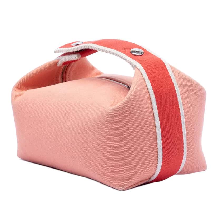 Hermès Small Toile Bride A Brac Case Orange Canvas Good condition - Back View