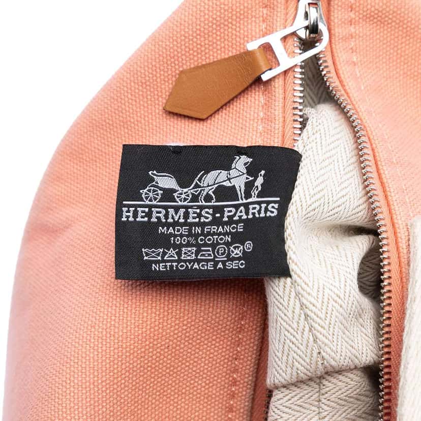 Hermès Small Toile Bride A Brac Case Orange Canvas Good condition - Box View