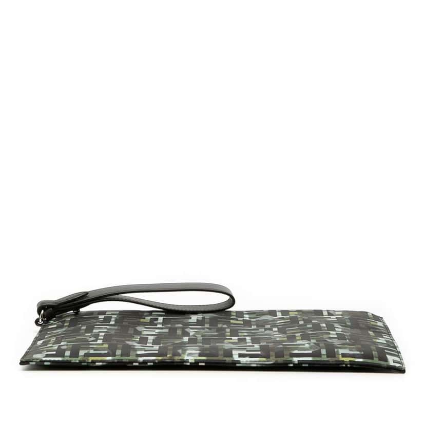 Fendi FF 1974 Nylon Camouflage Wristlet Pouch Black Very good condition - Inside View