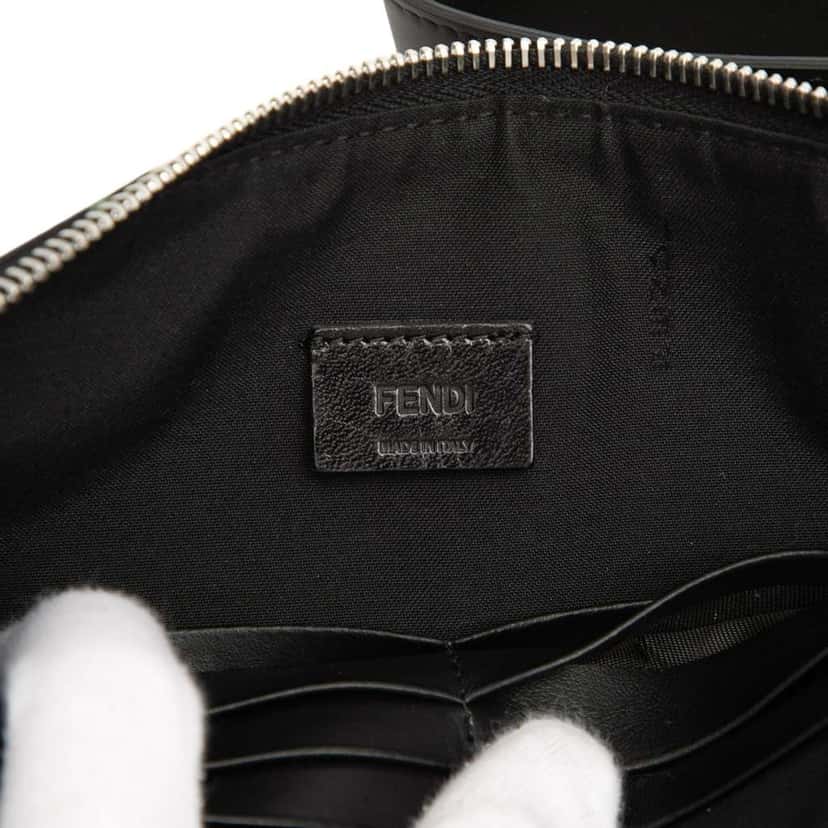 Fendi FF 1974 Nylon Camouflage Wristlet Pouch Black Very good condition - Box View