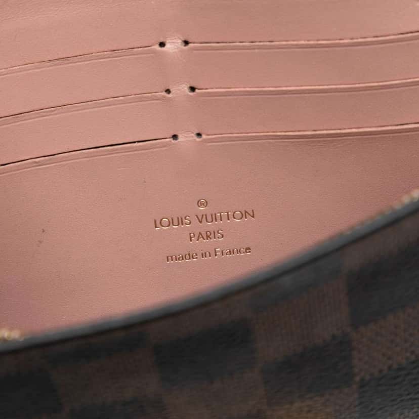 Louis Vuitton Damier Ebene Croisette Chain Wallet Brown Very good condition - Box View