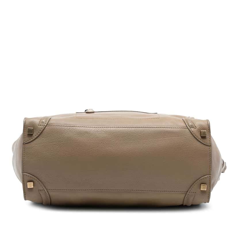 Celine Mini Leather Luggage Tote Brown Leather Good condition - Inside View