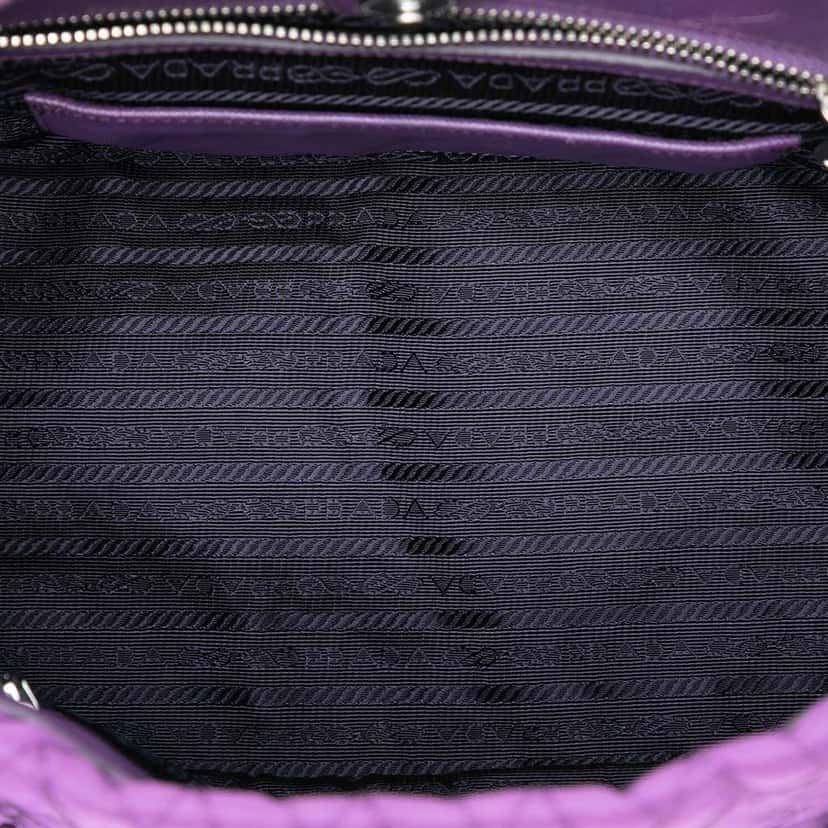 Prada Impuntu Tessuto Chain Tote Purple Very good condition - Model View