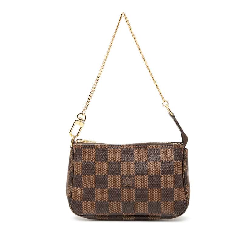 Louis Vuitton Damier Ebene Mini Pochette Accessoires Brown Very good condition - Front View