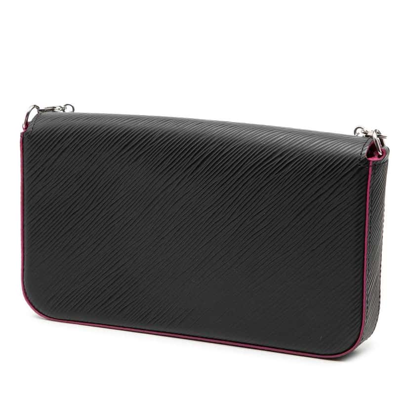 Louis Vuitton Epi Pochette Felicie Black Leather Very good condition - Back View
