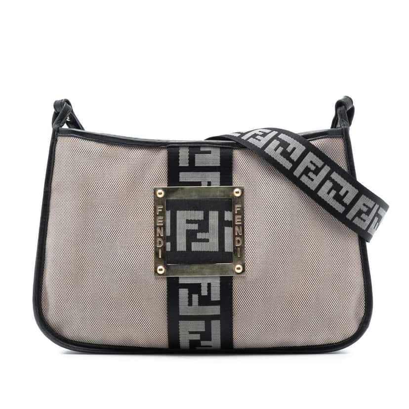 Fendi Canvas Zucca Crossbody Brown Canvas Very good condition - Front View