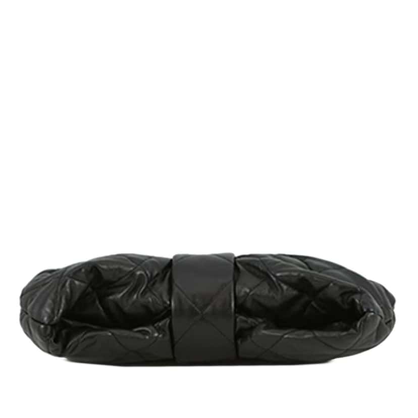 Chanel Shiny Lambskin Bow Bag Black Leather Good condition - Inside View