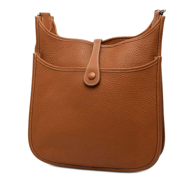 Hermès Clemence Evelyne II 29 Brown Leather Good condition - Back View