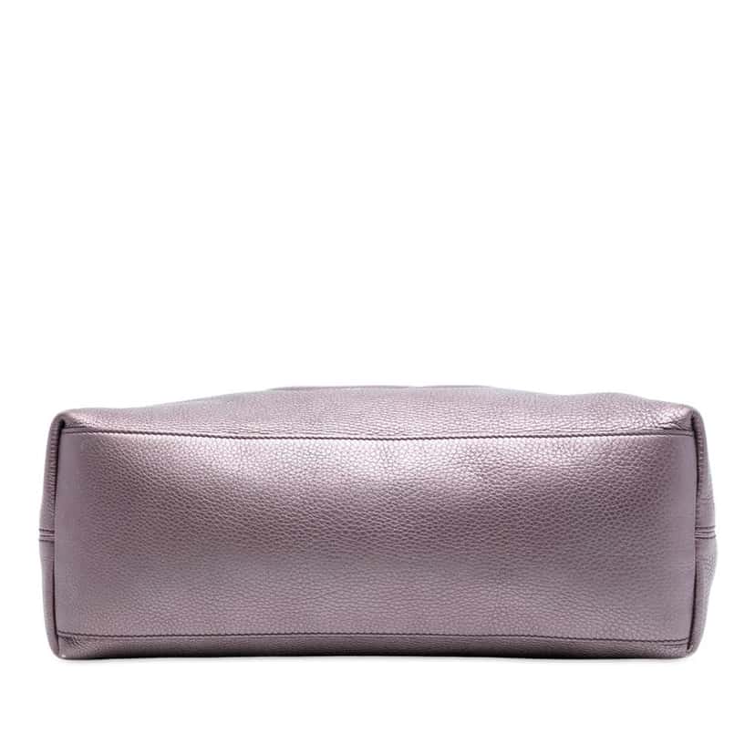 Gucci Medium Metallic Leather Soho Chain Tote Purple Leather Very good condition - Inside View