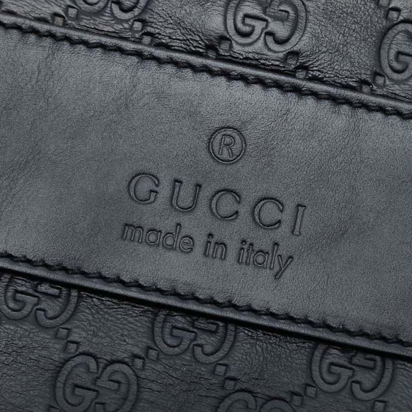 Gucci Guccissima Web Tote Black Leather Very good condition - Box View