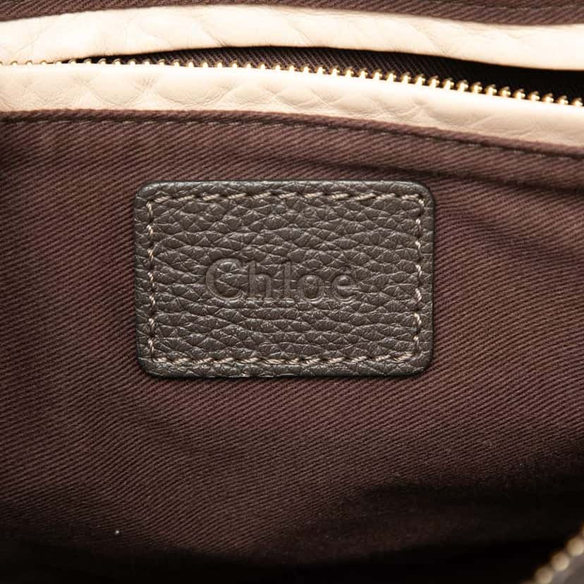 Chloé Medium Leather Paraty Satchel Grey Leather Good condition - Box View