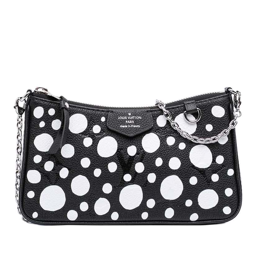 Louis Vuitton Yayoi Kusama Monogram Giant Empreinte Infinity Dots Easy Pouch On Strap Black Leather Very good condition - Front View