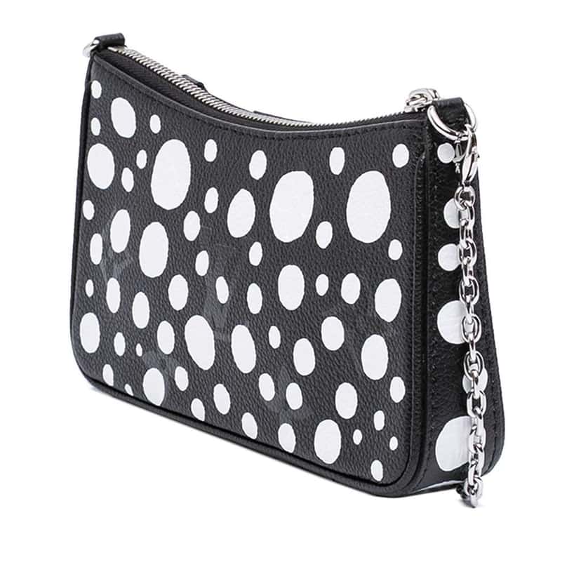 Louis Vuitton Yayoi Kusama Monogram Giant Empreinte Infinity Dots Easy Pouch On Strap Black Leather Very good condition - Back View