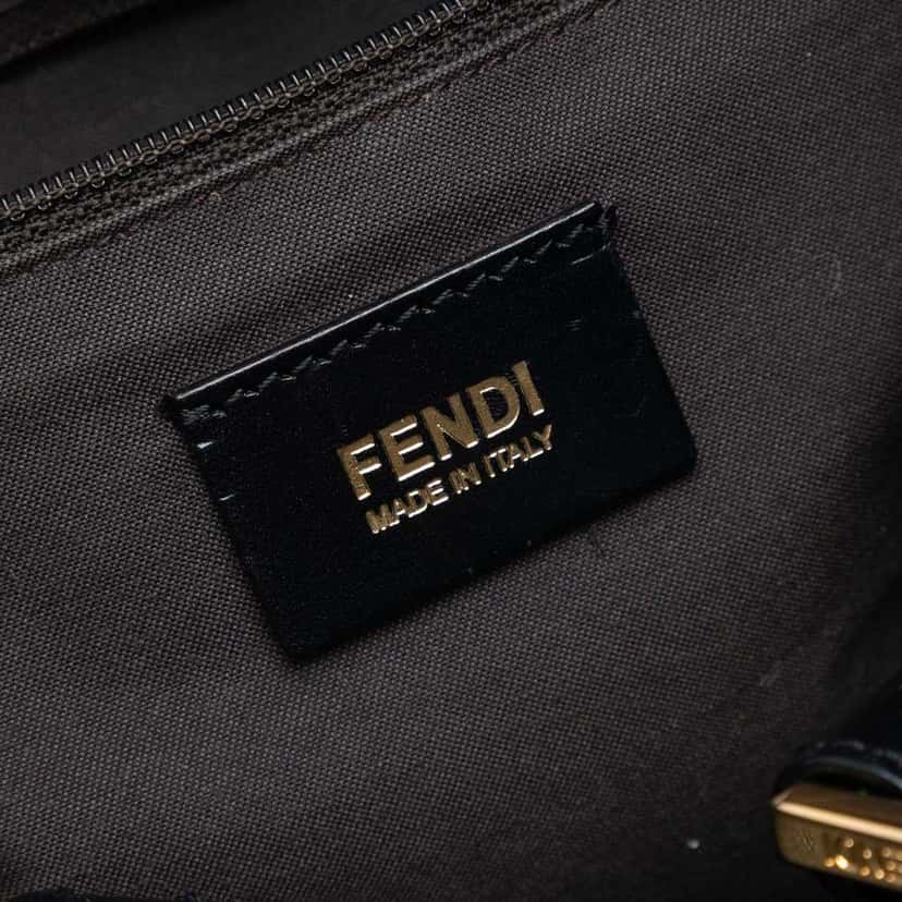 Fendi Zucchino Spalmati Chiusura Tote Black Canvas Good condition - Box View