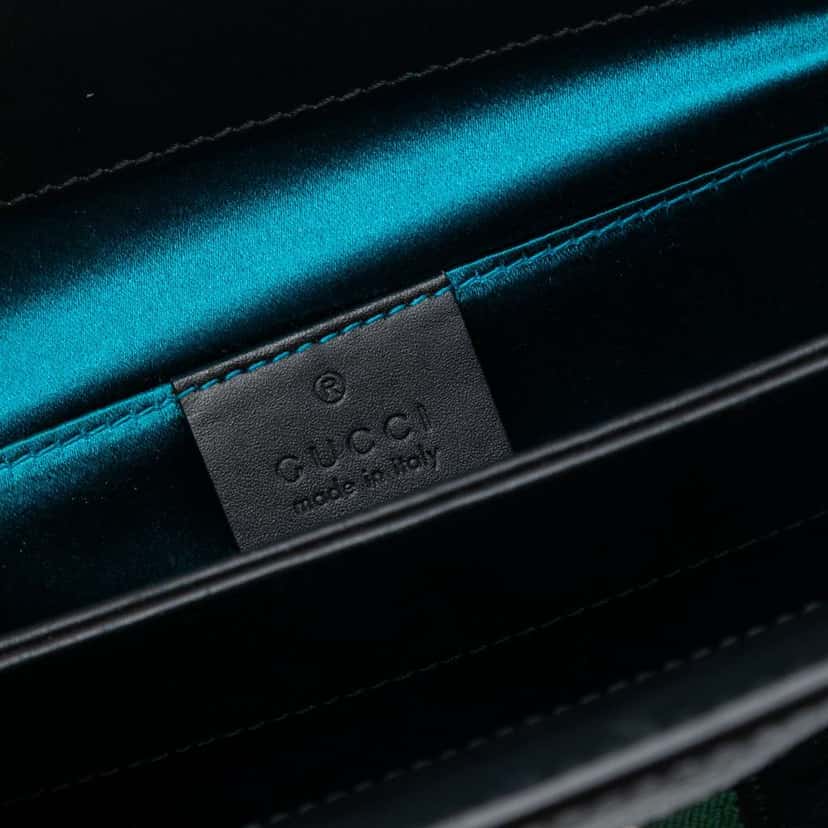 Gucci Small Suede Ophidia Chain Crossbody Black Leather Good condition - Box View