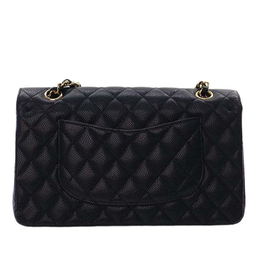 Chanel Medium Classic Caviar Double Flap Black Leather Good condition - Model View