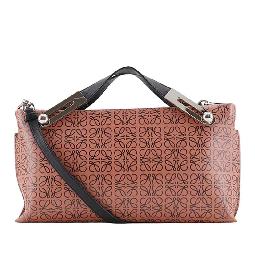 Loewe Small Repeat Anagram Leather Missy Satchel Pink Leather Good condition - Front View