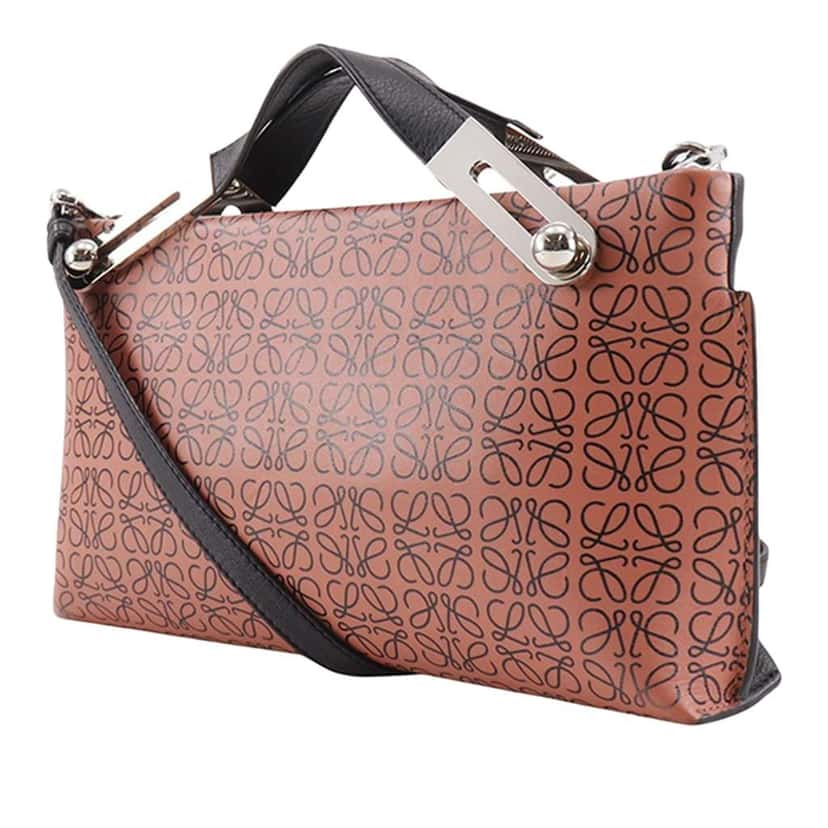 Loewe Small Repeat Anagram Leather Missy Satchel Pink Leather Good condition - Back View