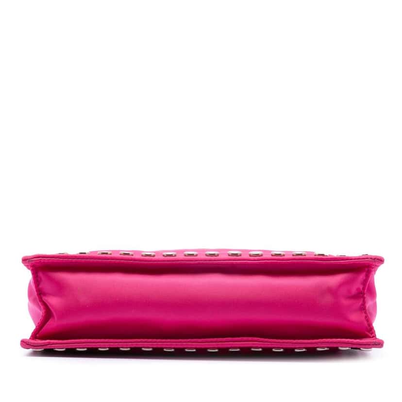 Prada Tessuto Studded Etiquette Shoulder Bag Pink Very good condition - Inside View