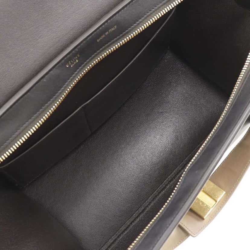Celine Small Tricolor Leather Trapeze Satchel Black Leather Very good condition - Model View