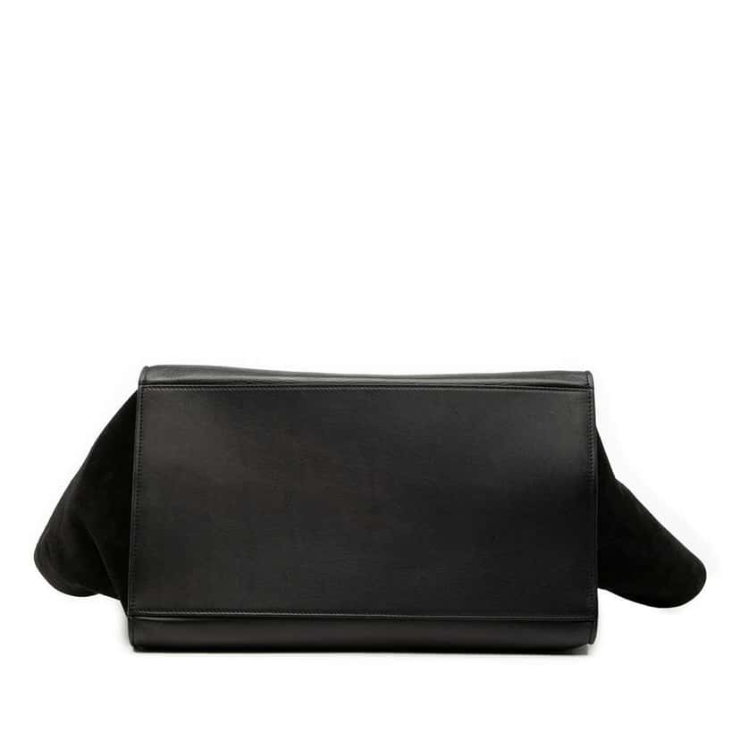 Celine Large Bicolor Leather Trapeze Satchel Black Leather Good condition - Inside View