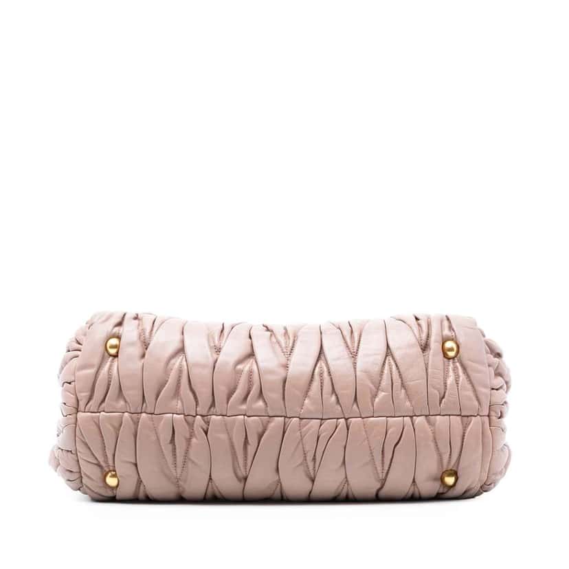 Miu Miu Matelasse Nappa Satchel Brown Leather Good condition - Inside View