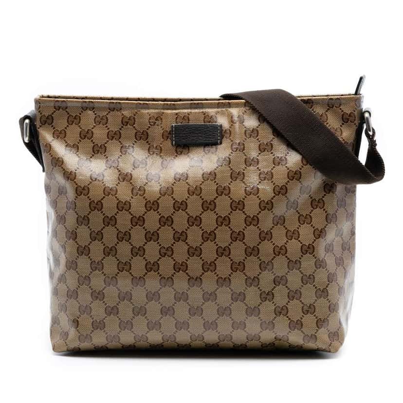 Gucci GG Crystal Crossbody Brown Canvas Very good condition - Front View